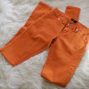 Royal Blue Brand Skinny Jeans – Bold Orange 🍊🔥